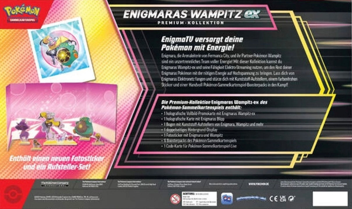 Pokemon Enigmaras Wampitz ex Premium Kollektion Deutsch