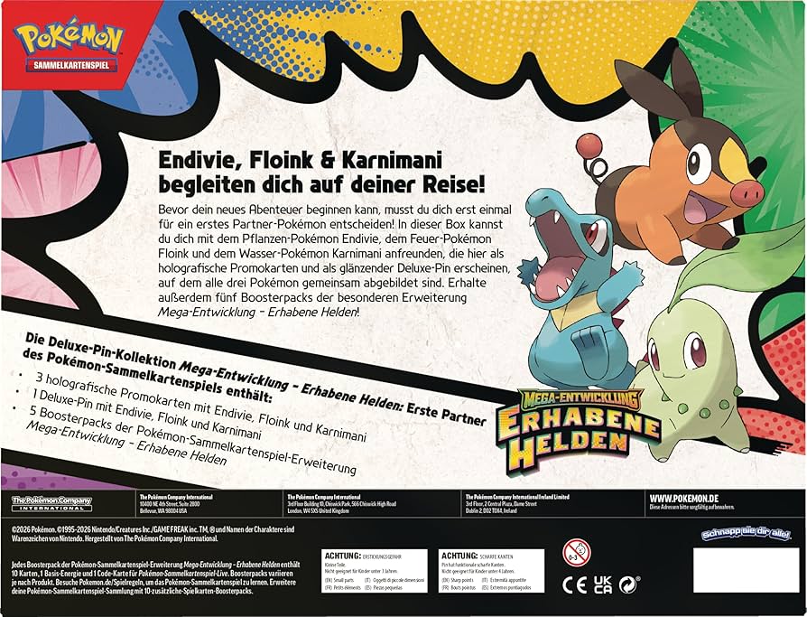 Pokemon Erhabene Helden: Erste Partner
Deluxe Pin Kollektion Deutsch
