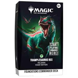 MTG Magic The Gathering Foundations Tramplesaurus Rex Commander Deck Englisch