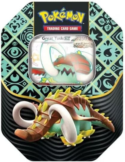 Pokemon Karmesin& Purpur Paldean Fates Tin Box Great Tusk Englisch