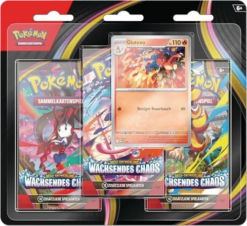 Pokemon Mega Entwicklungen Wachsendes Chaos 3er Blister Glutexo Deutsch