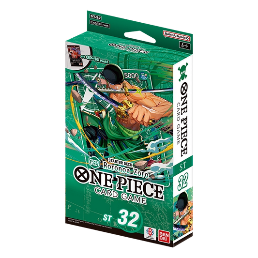 One Piece Card Game STARTER DECK -GREEN Roronoa Zoro- [ST-32] Englisch